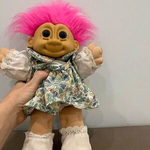 Russ Pink-Haired Doll with Floral Dress